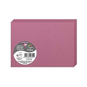 Clairefontaine 22355C – 25 dubbele kaarten – formaat C6 (11 x 15,5 cm) – 210 g/m² – kleur: hortensia roze – uitnodiging, evenementen en correspondentie – serie pollen – premium papier glad