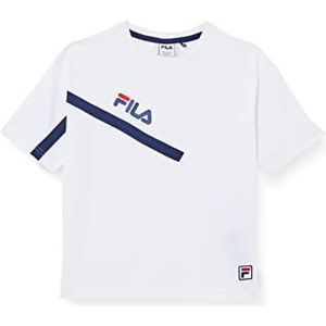 FILA Unisex kinderen ZENICA breed T-shirt, helder wit, 122/128