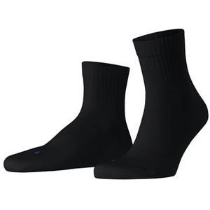 FALKE Uniseks-volwassene Sokken Run U SO Katoen Functioneel material eenkleurig 1 Paar, Zwart (Black 3000) - geribbelde schacht, 46-48