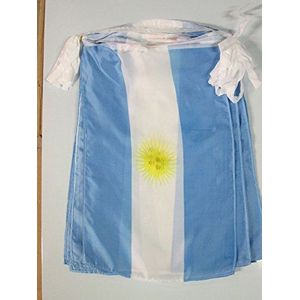Argentinië 12 meter BUNTING Vlag 20 vlaggen 45x30 cm - Argentijnse STRING vlaggen 30 x 45 cm - AZ FLAG