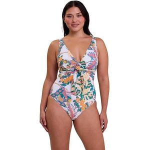 SANS COMPLEXE - Eendelig badpak zonder beugel-Fidji-wit, Witte exotische print, 48-50