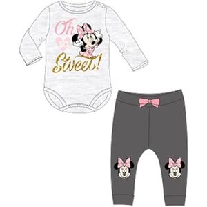 Disney 2-delige set van sweatshirt + broek voor baby's (3 tot 23 maanden), Minnie zacht en warm: sweatshirt + jogger, gemengd patroon, voor meisjes en jongens, model DIS MF 5112A818-S1-6M