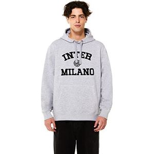 FC Internazionale Milano S.p.A. Inter sweatshirt met capuchon, uniseks volwassenen, officieel inter-product, collectie Back to Stadium, Grijs Melange, XXL