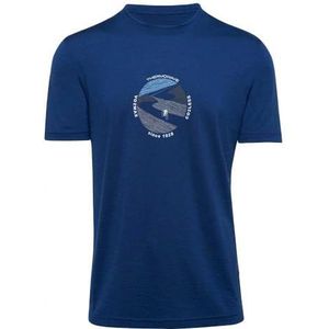 Thermowave Merino Life M's S/S shirt print T-shirt voor heren, marineblauw, L
