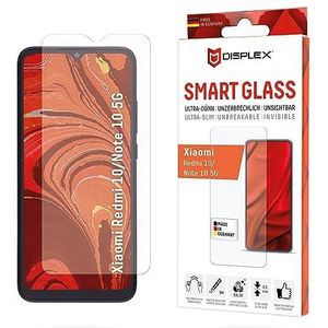 Displex Smart Glass voor Xiaomi Redmi 10 (2022)/Note 10 5G, montagestickers, high-tech anti-vingerafdrukcoating, case friendly