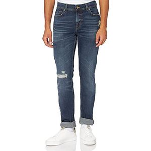 7 For All Mankind Ronnie Shook Up Blue Jeans voor heren, Dark Blue, 36W x 30L