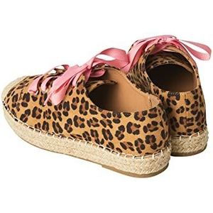 Joe Browns Vrouwen Suede Leopard Print Espadrille schoenen pomp, Tan Multi, 3 UK