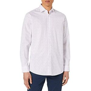 Zijdesticker heren Regular Fit lange mouwen Poplin hemd