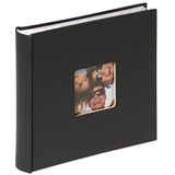walther design fotoalbum zwart 200 foto's 10 x 15 cm Memo insteekalbum met omslaguitsparing, Fun ME-110-B