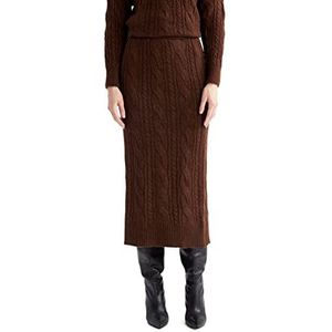 DeFacto Shirt rok voor dames (bruin, M), bruin, M