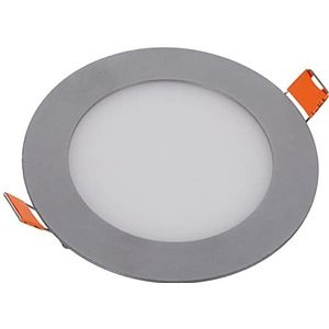LYO Downlight LED inbouwspot rond extra plat ingebouwd, grijs, 12 x 10,8 cm