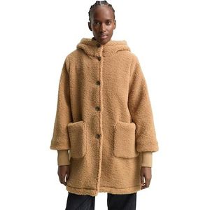 Tom Tailor Denim - Lange Jas - Effen - Regular Fit - Teddybont - Met Capuchon