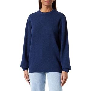 CASUAL FRIDAY CFKarl Crew Neck Bounty Knit gebreide trui voor heren, fijn gebreide trui, 1940241/Dress Blues Melange, L