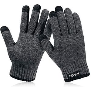 4UMOR Winter Warme Gebreide Handschoenen Touchscreen Super Zachte Dikke Fleece Handschoenen Outdoor Winddicht Rijhandschoenen voor Mannen en Vrouwen