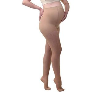 MAMSY Semi Transparante Zwangerschapspanty met medium compressie Naturel (S)