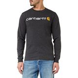 Carhartt Heren Relaxed Fit Heavyweight Long-Sleeve Logo Graphic T-shirt