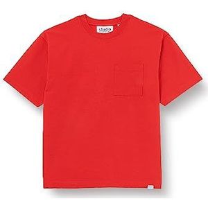 Seidensticker Studio Ronde hals T-shirt oversized - oversized - gemakkelijk te strijken - ronde hals - korte mouwen - unisex - 100% katoen, rood, M