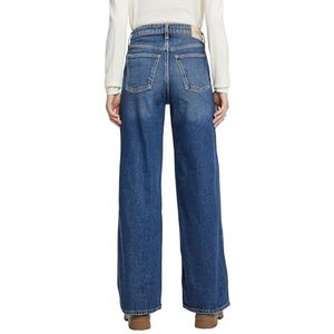 ESPRIT Retro jeans met wijde pijpen, Blue Medium Washed., 28W x 32L