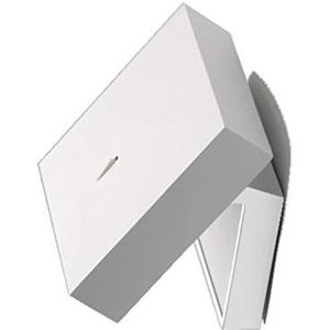 Wandlamp vierkant zonder schakelaar 360° 1 LED 2 1W 700mA met diffuser uit polycarbonaat serie Alpha wit chroom 8x12x12 cm (794203/10)
