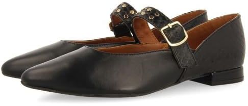 Gioseppo - Reerso - Ballerina's - Zwart - Leer