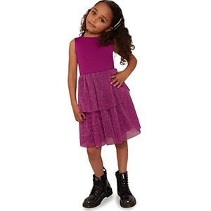 Chi Chi London Lurex gelaagde midi-jurk voor meisjes in bes, 4 jaar, Bessen, 4 jaar