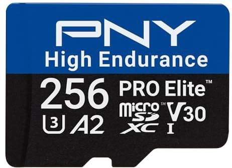 PNY - PRO Elite - microSDXC Geheugenkaart - 256 GB - C10 U3 V30 A2 - Tot 100/90 MB/s Lezen/Schrijven - 4K UHD