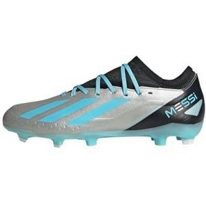 adidas X Crazylight Messi.3 uniseks-volwassene Voetbalschoenen (Firm Ground), silver met./bliss blue/core black, 46 EU