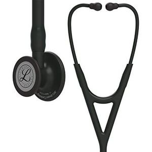 3M Littmann Cardiology IV Diagnostische stethoscoop, borststuk met zwarte afwerking, zwarte slang, steel en headset, 27 inch, 6163
