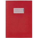 HERMA 5502 Schrift, A5, papier, rood, boekomslag met tekstveld van krachtig gerecycled oud papier en rijke kleuren, voor schoolschriften, gekleurd