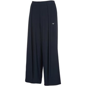 Emporio Armani Dames Dames Dames Loose Fit Pants Viscose Fleece Sweatpants, marineblauw, M