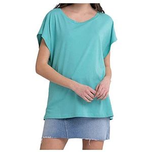 Replay Dames W3795A T-shirt, 191 turquoise, S, 191 Turquoise, S