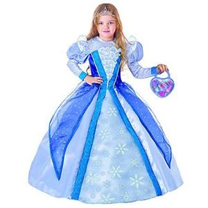 FIORI PAOLO 27139 Sneeuwprinses kostuum voor meisjes, 7-9 jaar, lichtblauw/blauw