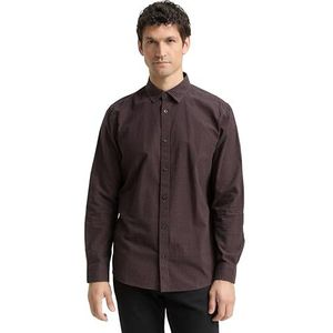 TOM TAILOR heren overhemd, 38956 - Brown Vichy Check, XL