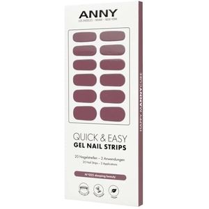ANNY Gelnagelstrips – uv-nagelfolie om op te plakken, met uv-lamp, duurzaam en splintervrij, eenvoudig in gebruik, kleur: sleeping beauty, zacht oudroze, nr. 25
