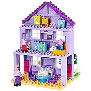BIG-Bloxx Peppa Pig - Grandparents House - Construction Set, BIG-Bloxx set bestaande uit Peppa, Opa, Schorsch en gebouwen, 86 delen, voor kinderen vanaf 18 maanden