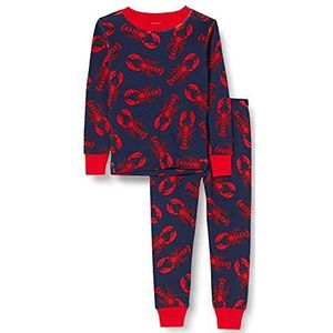 Hatley Pyjamaset voor jongens, Navy Kreeft, 10 Jaar