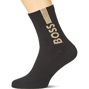BOSS Qs Rib Lurex Cc Short Socks voor heren, zwart 1, 40/46