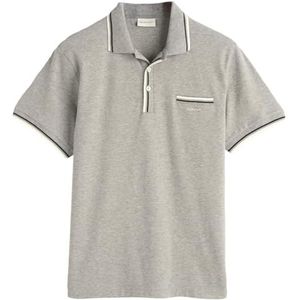 GANT 2-COL Tipping SS Pique Polo, gemengd grijs, S