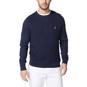 Nautica Geribbelde trui voor heren, marineblauw, M