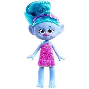 Mattel DreamWorks Trolls Band Together, Trendsettin' Modepop, Chenille met kleurrijk haar en accessoire, speelgoed geïnspireerd op de film HNF15