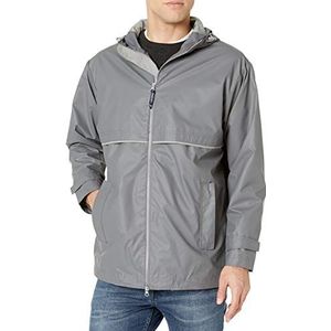 Charles River Apparel New Englander waterdichte regenjas voor heren (Reg & Ext maten), Grijs, XL