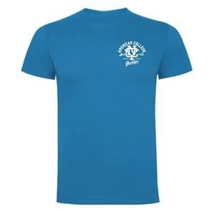 AMERICAN COLLEGE USA T-shirts sport ademende bedrukte kleding unisex kinderen jongens en meisjes casual model ACTSW6 Indigo 12 jaar, Indigo, 12 Jaar