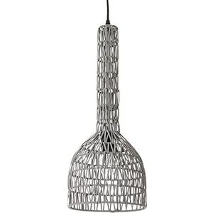 Hanglamp Laila, rotan, 60 W, grijs, ø 23 x H 60 cm