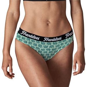 Franklees Dames Bikini Brief Mint Ellies Stijl Ondergoed, Mint Ellies, XL