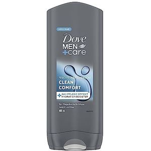 Dove Men+Care 3-in-1 douchegel Clean Comfort douchegel voor lichaam, gezicht en haar, met 24 uur verzorgend effect, 6 x 400 ml