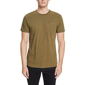 ESPRIT Heren 082EE2K323 T-shirt, 359/DARK Khaki 5, L