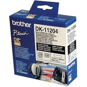 Brother DK-11204 Directe thermische druktechnologie/zwart/wit