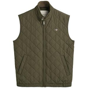 GANT Heren Quilted Windcheater Vest vest, Juniper Green, Standaard, Juniper Green., S