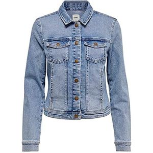 ONLY Dames jeansjack, kort jeansjack, blauw (light blue denim), 42