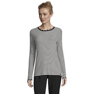 TOM TAILOR Dames Sweatshirt 1015432, 21541 - Black White Stripe, M